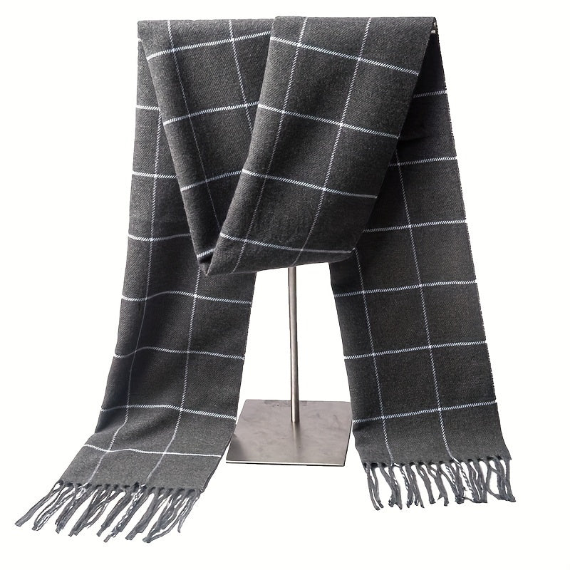 Écharpe à Carreaux Chaude et Élégante pour Homme 🧣