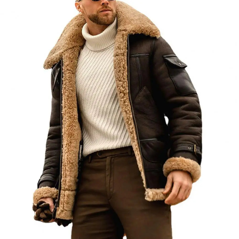 🧥 Veste en Velours Décontractée pour Hommes avec Doublure en Peluche 👔