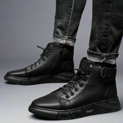 Bottines en Cuir pour Homme - Élégance et Confort pour l'Hiver ! ❄️