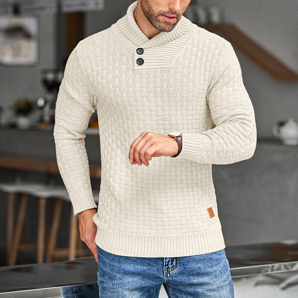 pull homme, pull épais, pull décontracté, mode jeune, pull col unique, hiver